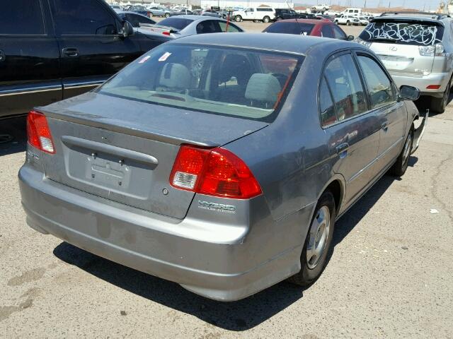 JHMES96624S019464 - 2004 HONDA CIVIC HYBR SILVER photo 4