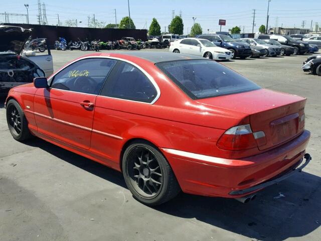 WBABN53462PH00928 - 2002 BMW 330 CI RED photo 3