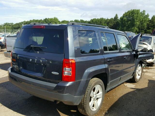 1C4NJRFB8ED641753 - 2014 JEEP PATRIOT LA GRAY photo 4