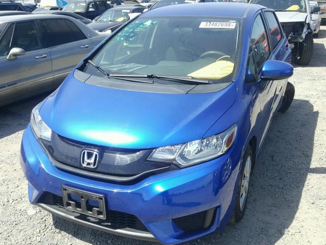 3HGGK5H55FM749034 - 2015 HONDA FIT LX BLUE photo 2