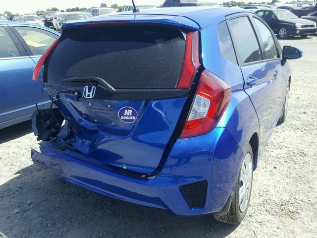 3HGGK5H55FM749034 - 2015 HONDA FIT LX BLUE photo 4