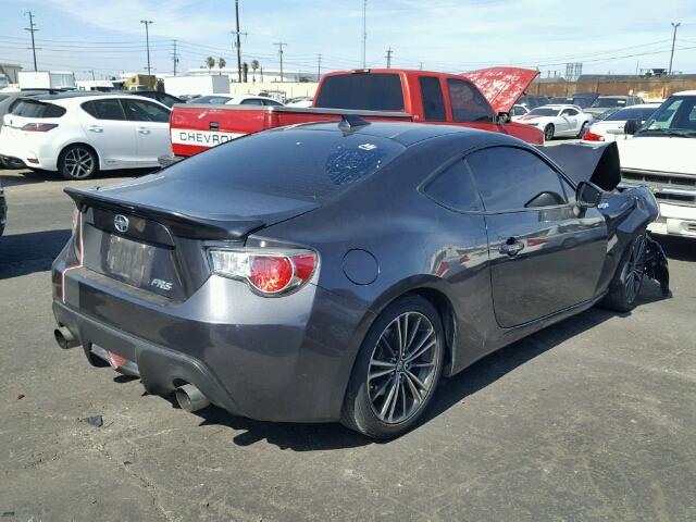 JF1ZNAA13E8702348 - 2014 TOYOTA SCION FR-S GRAY photo 4