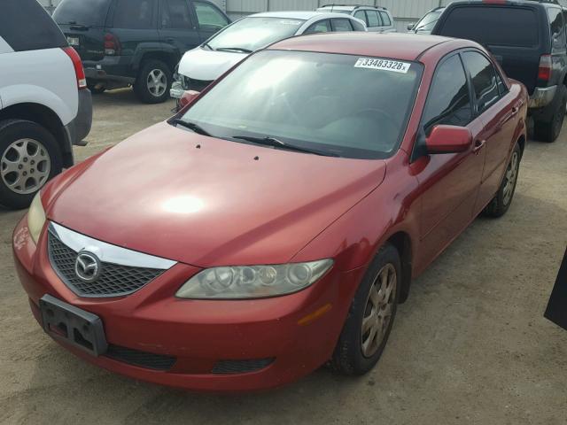 1YVFP80C855M22827 - 2005 MAZDA 6 I RED photo 2