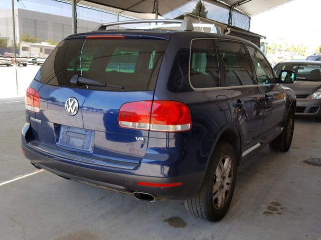 WVGCM67LX4D030931 - 2004 VOLKSWAGEN TOUAREG 4. BLUE photo 4