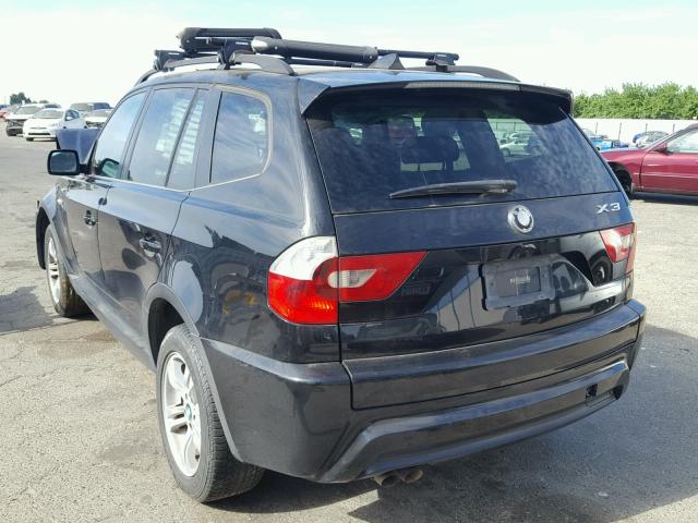 WBXPA93416WD30353 - 2006 BMW X3 3.0I BLACK photo 3