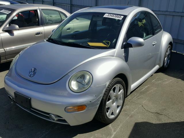 3VWDD21C91M463244 - 2001 VOLKSWAGEN NEW BEETLE 银色 照片 2