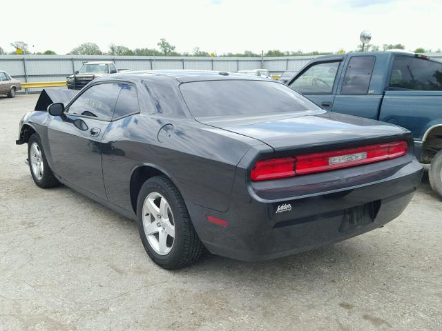 2B3CJ4DV0AH260274 - 2010 DODGE CHALLENGER BLACK photo 3