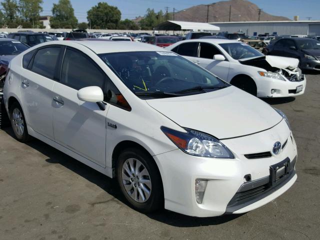 JTDKN3DPXF3069143 - 2015 TOYOTA PRIUS PLUG WHITE photo 1