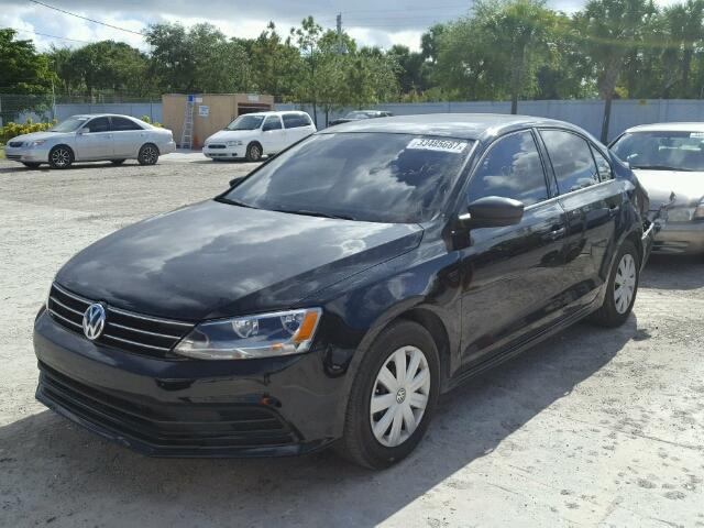 3VW267AJ8GM330318 - 2016 VOLKSWAGEN JETTA S BLACK photo 2