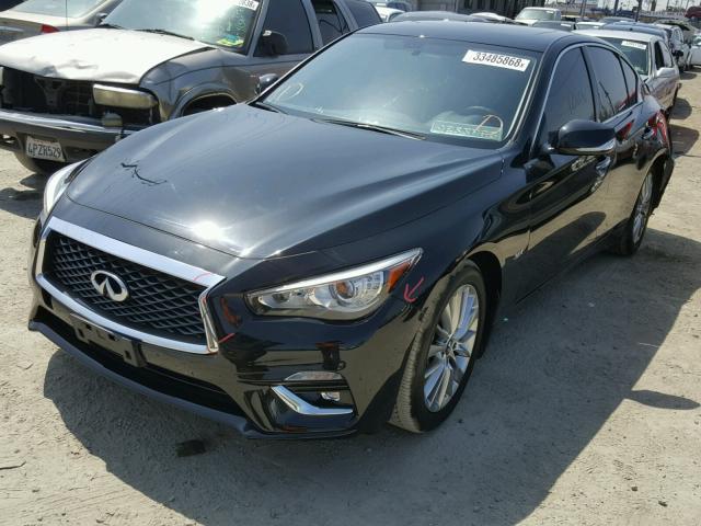 JN1EV7AP9JM350526 - 2018 INFINITI Q50 LUXE BLACK photo 2