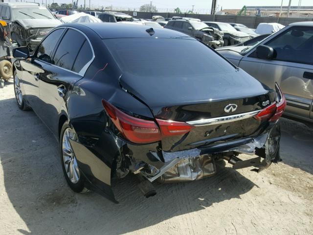 JN1EV7AP9JM350526 - 2018 INFINITI Q50 LUXE BLACK photo 3