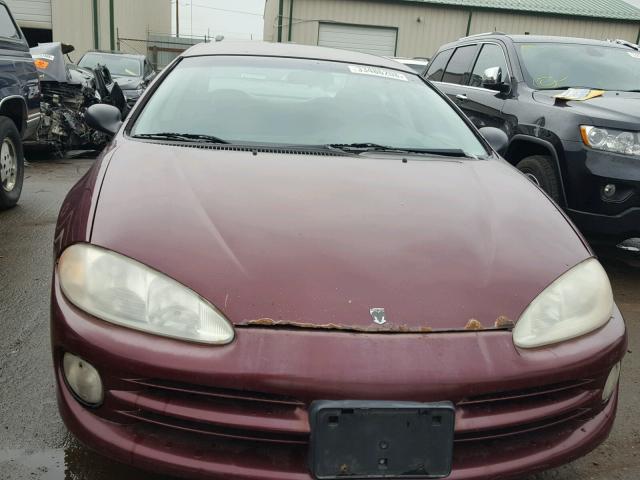 2B3HD56J1YH352985 - 2000 DODGE INTREPID E MAROON photo 9