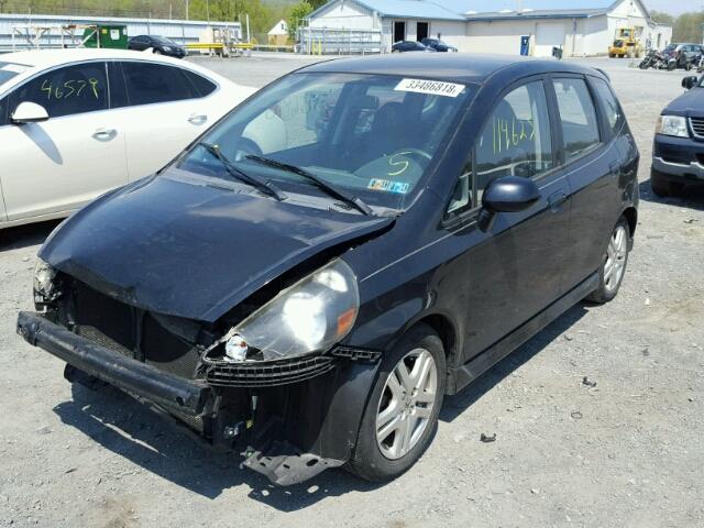 JHMGD38637S012427 - 2007 HONDA FIT S შავი ფოტო 2