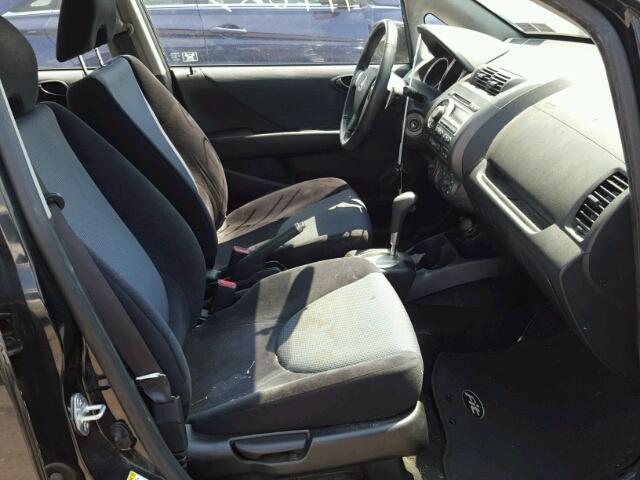 JHMGD38637S012427 - 2007 HONDA FIT S შავი ფოტო 5