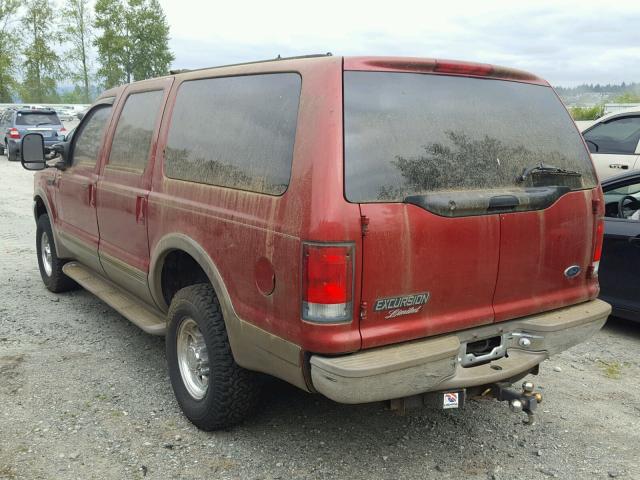 1FMNU43S3YEB84987 - 2000 FORD EXCURSION RED photo 3