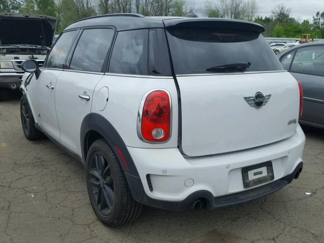 WMWZC5C59CWL58909 - 2012 MINI COOPER S C WHITE photo 3