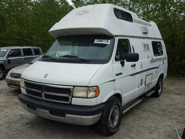 2B7HB21Y3RK164352 - 1994 DODGE RAM VAN B2 WHITE photo 2