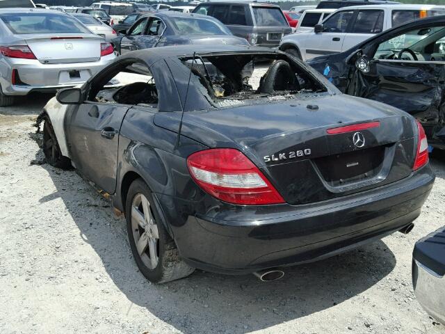 WDBWK54F96F099342 - 2006 MERCEDES-BENZ SLK 280 BLACK photo 3