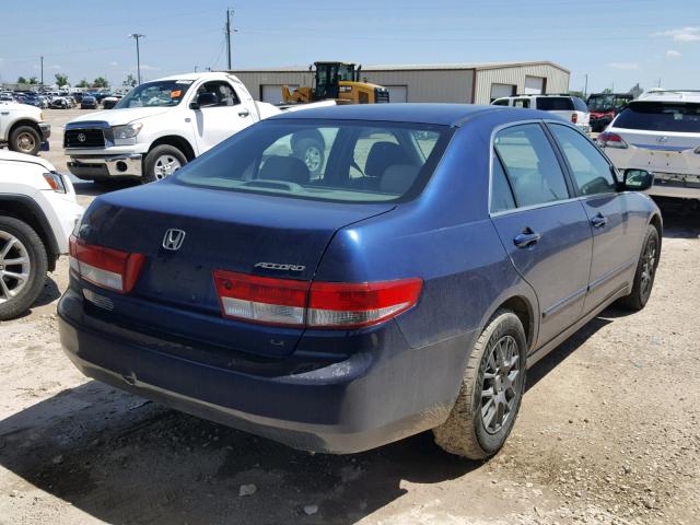 1HGCM56304A104814 - 2004 HONDA ACCORD LX BLUE photo 4