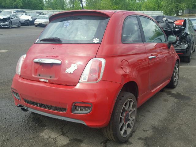 3C3CFFBR3DT544113 - 2013 FIAT 500 SPORT RED photo 4