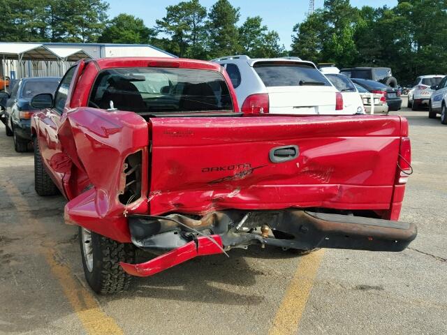 1B7FL26X5VS222871 - 1997 DODGE DAKOTA RED photo 3