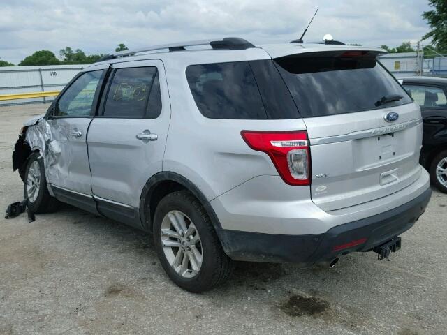 1FMHK8D88CGA57646 - 2012 FORD EXPLORER X GRAY photo 3