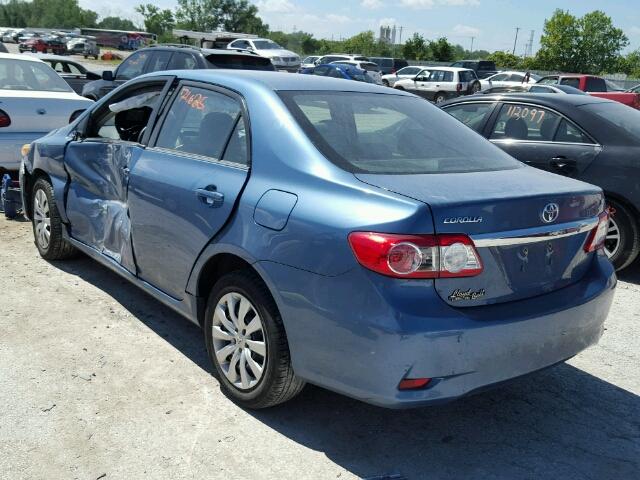5YFBU4EE0DP091873 - 2013 TOYOTA COROLLA/S/ BLUE photo 3