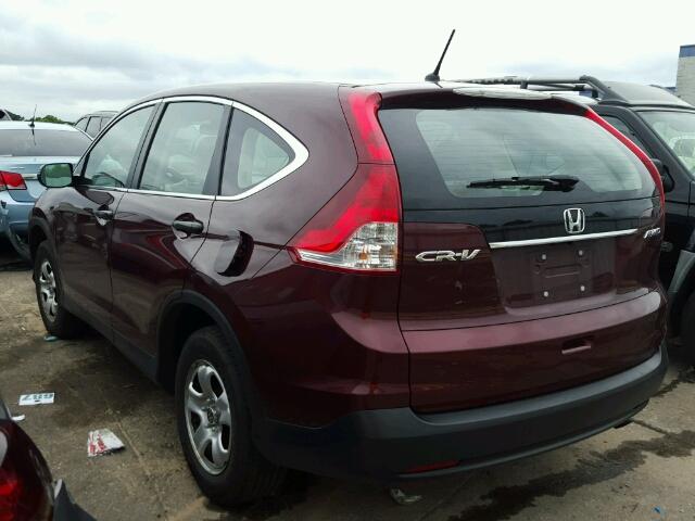 5J6RM4H39EL050123 - 2014 HONDA CR-V BURGUNDY photo 3