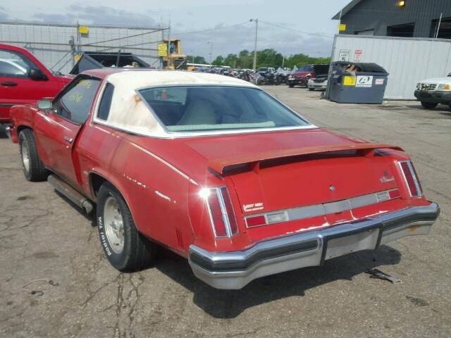 3G37K5M299979 - 1975 OLDSMOBILE CUTLASS RED photo 3