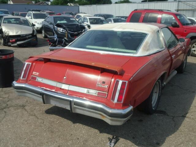 3G37K5M299979 - 1975 OLDSMOBILE CUTLASS RED photo 4