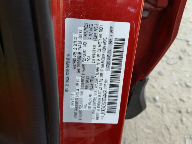 JM3KE4CY9G0744409 - 2016 MAZDA CX-5 TOURI RED photo 10