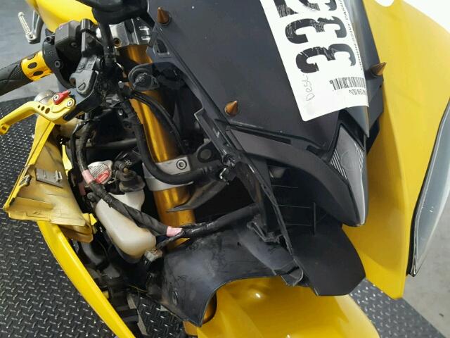 JYARJ16E28A007241 - 2008 YAMAHA YZFR6 YELLOW photo 9