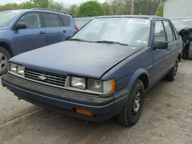 1Y1SK1947GZ192145 - 1986 CHEVROLET NOVA BLUE photo 2