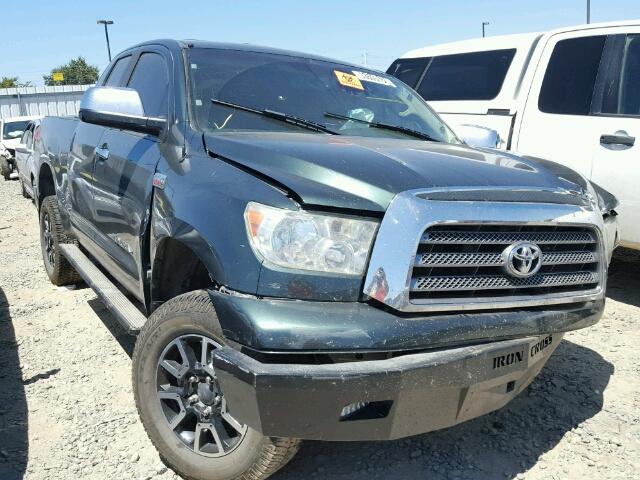 5TFBV58148X033753 - 2008 TOYOTA TUNDRA DOU GREEN photo 1