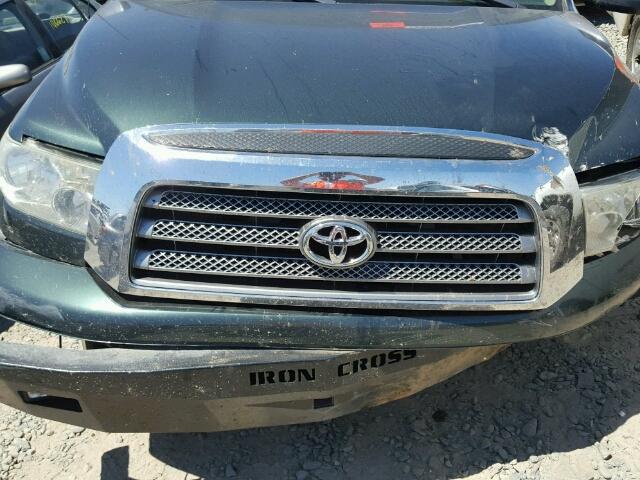 5TFBV58148X033753 - 2008 TOYOTA TUNDRA DOU GREEN photo 7