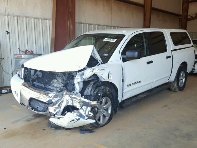 1N6AA0EDXEN516712 - 2014 NISSAN TITAN S WHITE photo 2