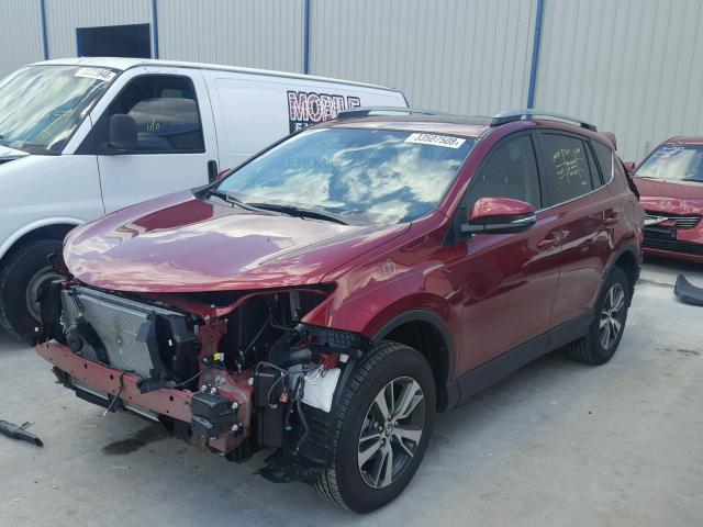 2T3WFREVXJW416698 - 2018 TOYOTA RAV4 ADVEN RED photo 2