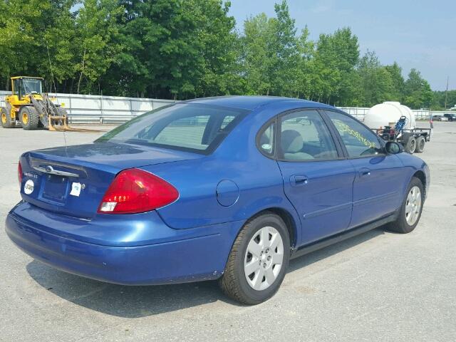 1FAFP52U63G243512 - 2003 FORD TAURUS LX BLUE photo 4