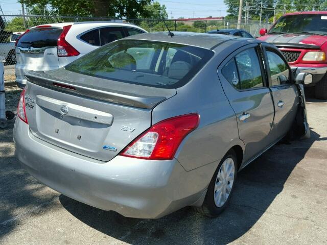 3N1CN7AP0DL843839 - 2013 NISSAN VERSA S SILVER photo 4