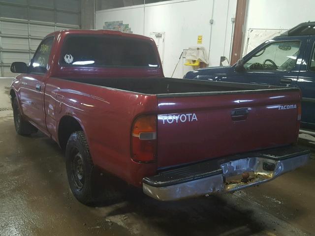 4TANL42N5YZ643976 - 2000 TOYOTA TACOMA RED photo 3