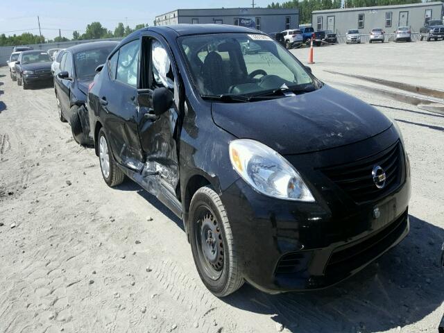 3N1CN7AP6CL846307 - 2012 NISSAN VERSA S BLACK photo 1