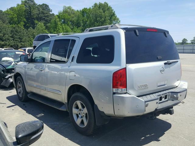 5N1AA08B04N726310 - 2004 NISSAN ARMADA SE SILVER photo 3