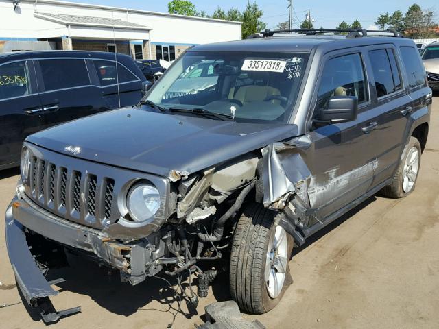 1C4NJRCB0CD595157 - 2012 JEEP PATRIOT LI GRAY photo 2