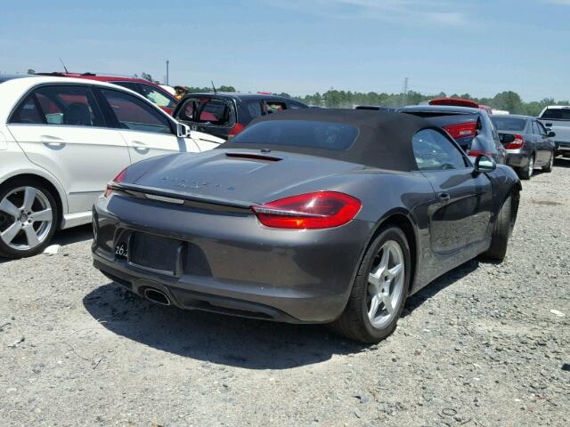 WP0CA2A88EK120859 - 2014 PORSCHE BOXSTER GRAY photo 4