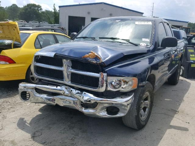 1D7HA18D24J107408 - 2004 DODGE RAM 1500 S BLUE photo 2