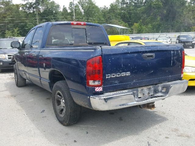 1D7HA18D24J107408 - 2004 DODGE RAM 1500 S BLUE photo 3