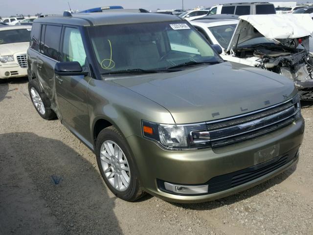 2FMGK5C89DBD17024 - 2013 FORD FLEX SEL GREEN photo 1