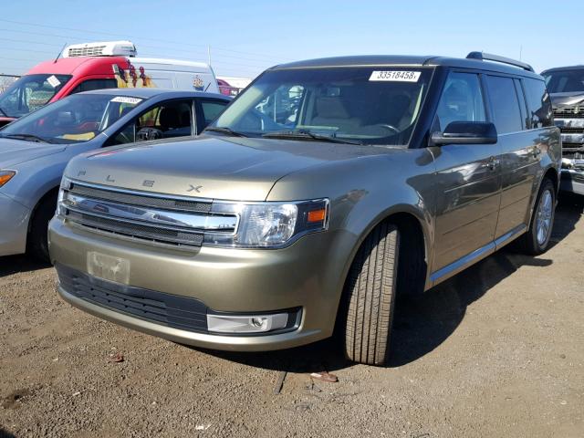 2FMGK5C89DBD17024 - 2013 FORD FLEX SEL მწვანე ფოტო 2