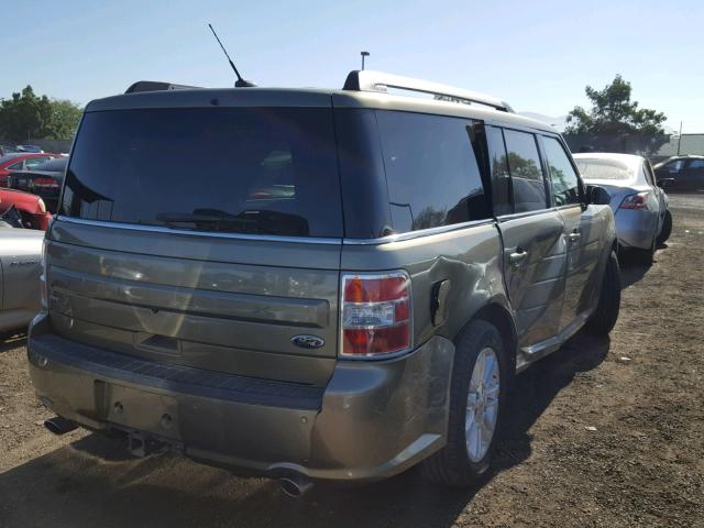 2FMGK5C89DBD17024 - 2013 FORD FLEX SEL GREEN photo 4