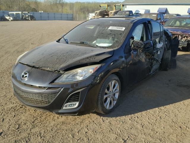 JM1BL1S55A1158229 - 2010 MAZDA 3 S BLACK photo 2